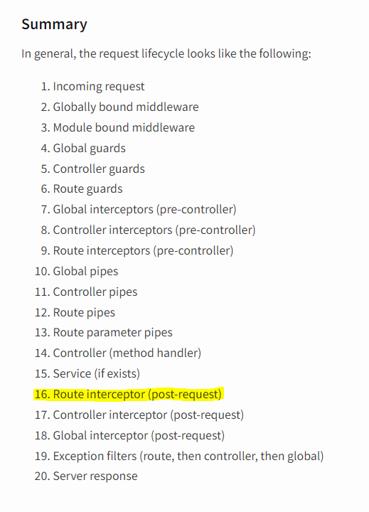 Nest.js lifecycle